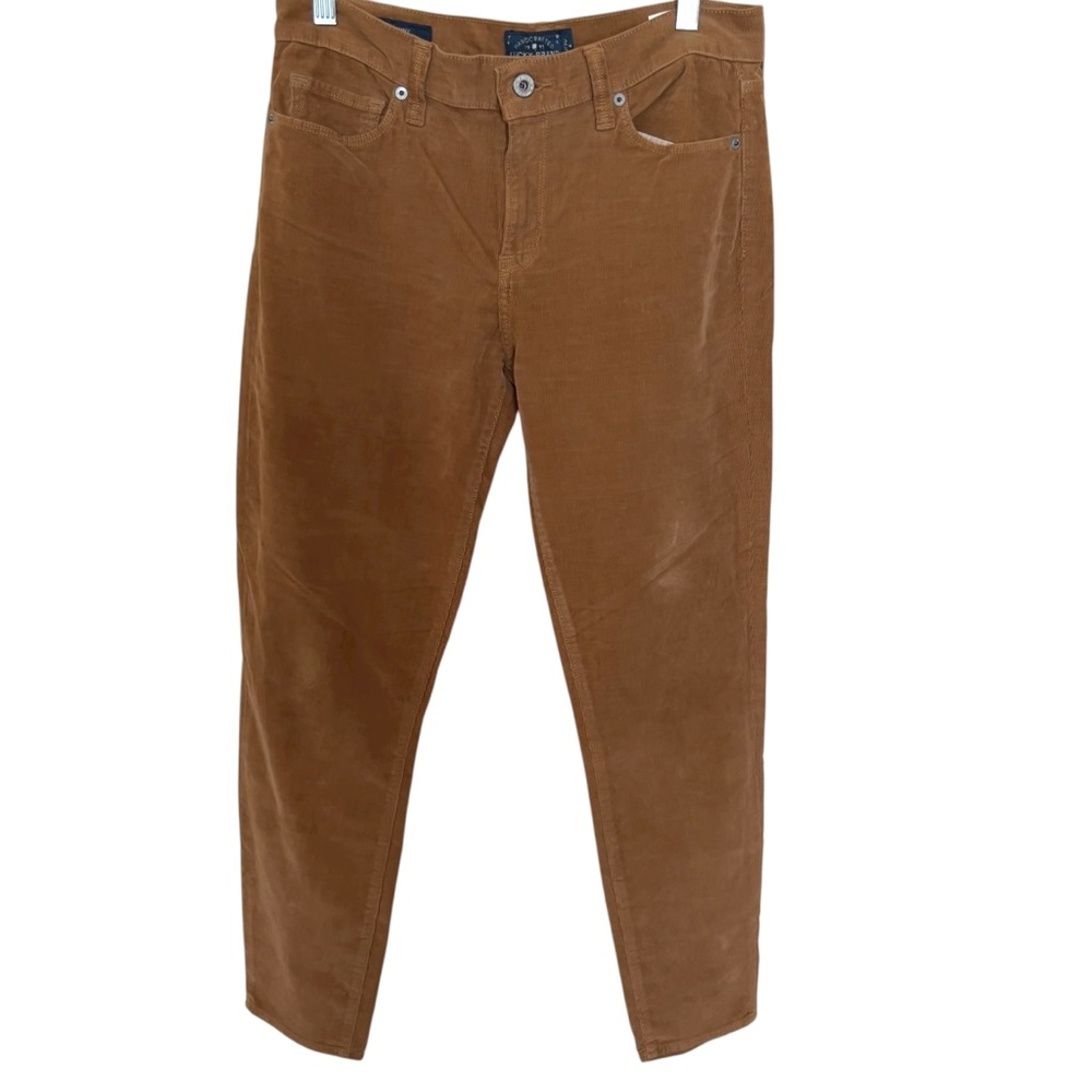 Lucky Brand Sofia High Rise Skinny Camel Corduroy Ankle Cropped Pants Size 10